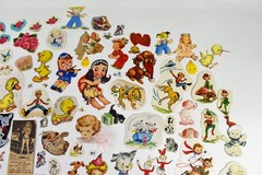 Huge Lot of Authentic 1950s Scrapbook Paper Cutouts | Cute Animals & Children