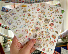 Random Lot Of 3 Kawaii Animal Korean Sticker Sheets: Perfect Planner Stickers!