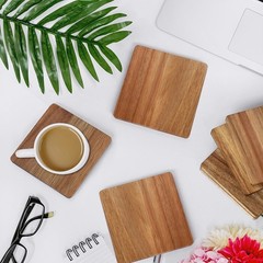 26 Pieces Unfinished Wood Coasters, 4 Inch Square Acacia Wooden Coasters for …