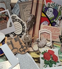 Junk Journal, Scrapbook, Mixed Media Art Supplies Mystery Kit pack- 40 piece