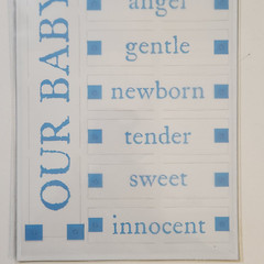 NEW Lot 2 Magic Scraps Clear Details BABY BOY GIRL Transparent Die Word Sheets-G