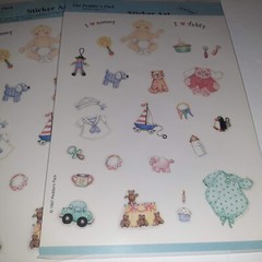 Peddler’s Pack BABY Scrapbooking Stickers x2 Packs Ninneman Dress Up Activity