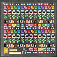 Pipsticks “One Page At A Time” (August 2023) Sticker Sheets (4x4in)