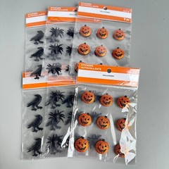 Recollections Halloween Sticker Pumpkins Spiders Black Crow Puffy Glitter Choice