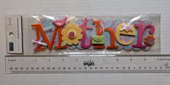 Mother Karen Foster Stacked Statement Scrapbooking Title Sticker RARE