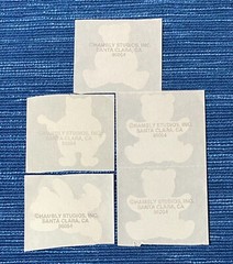 Vtg 80’s Hambly Studios Teddy Bear Mylar Foil Sticker Mod Lot Clothed Gym Guitar