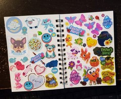 SMALL STICKERBOOK 1 HANDMADE STUCK STICKERS VINTAGE RETRO NEW