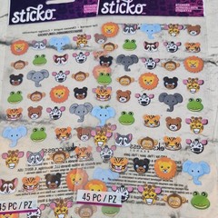 Animal Stickers Lot Of 3 New Sealed Packs Bright Cartoon Fun