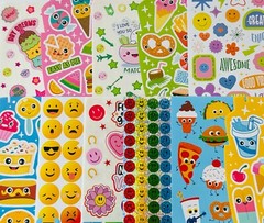 Sticker Bulk Smiley funny Face Happy Smiles food dessert – 10