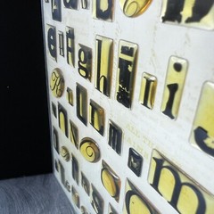 K&Company Studio K Varied Alphabet Clearly Yours Stickers Black Letters Graffiti