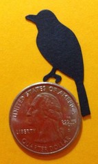 BLACK CROW/RAVEN Die-Cuts(6pc) Approx:1-1/2″ X 1/2″Halloween•Edgar Allen Poe•