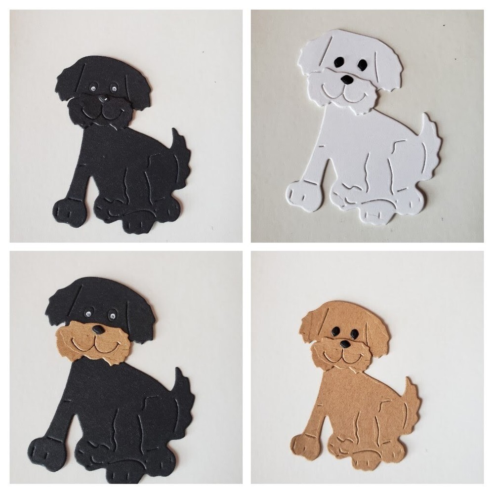 Any 2 Cute Dogs Cardstock die cuts scrapbook cards