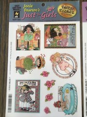 Vintage Paper Pizazz STICKERS*Janie Dawson*Best Buds/busy Kids/just For Girls