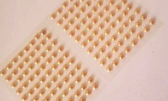CraftbuddyUS 160pcs 5mm Individual PEACH PEARL Self Adhesive Rhinestone Gems