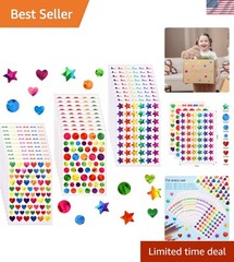 1710 Pcs Star Stickers for Kids Reward, Small Sparkly Holographic Sticker for…