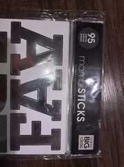 3 Packages MambiSticks Large Aurora Silver Foil Alphabet & Number Stickers New
