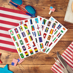 960 Pieces World Flag Stickers 192 Country Flags of the World Mini Flags