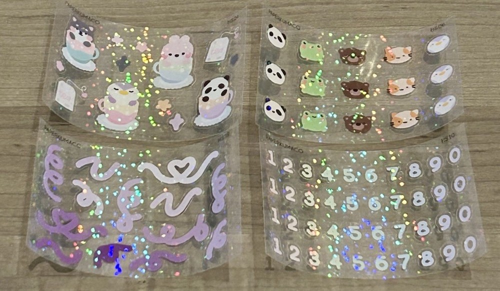 NEW PaperKumaCo (40) Mini Sticker Sheets Paper Kuma Co PKC Stickers