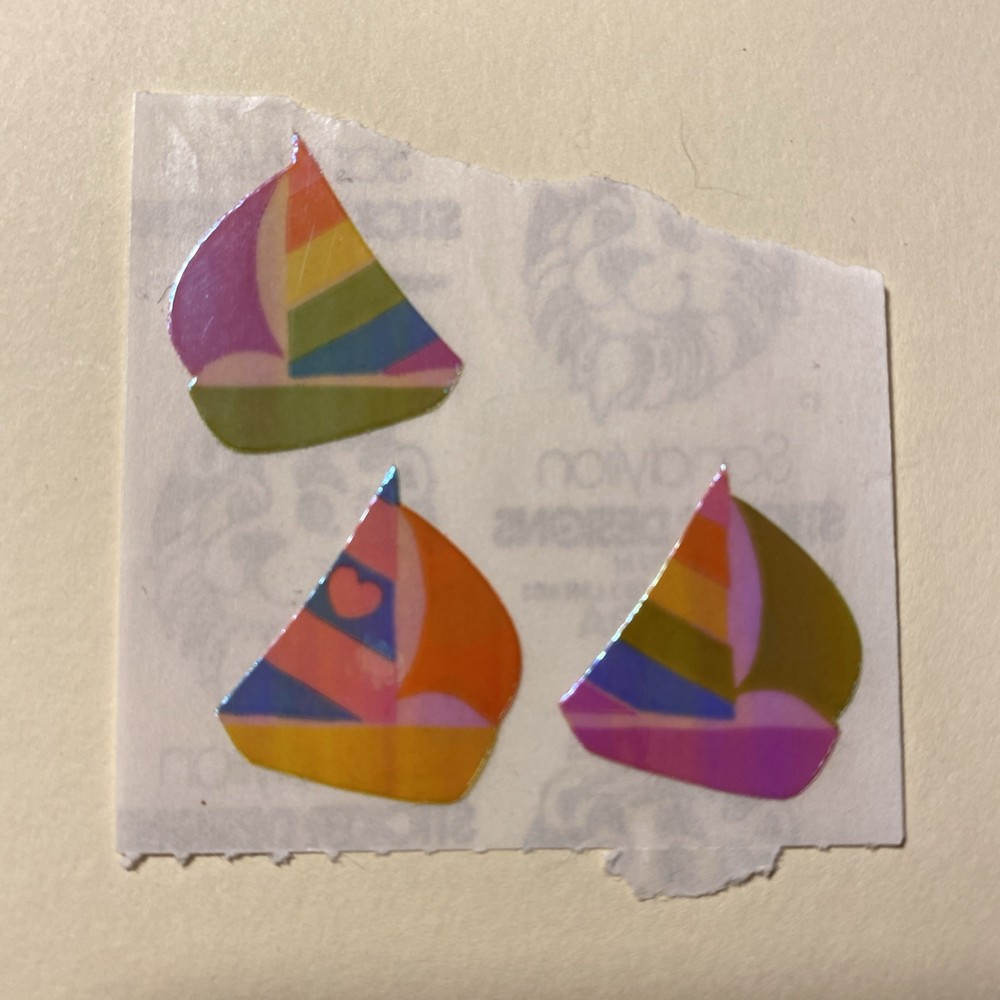 Vintage Mini Sailboat Sticker Scrapbook Craft Stickers SANDYLION