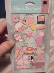 EK Success Jolee’s Boutique Large Pk 17 3-D Stickers Pink Goodies Extremely Rare