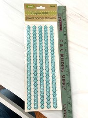 Assorted Gemstone Jewel & 3D Bubble Dot Stickers Borders Hearts Dots Candy Corn