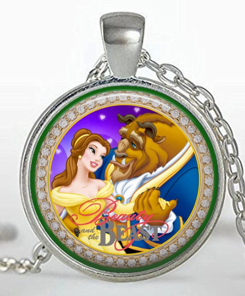 Beauty and The Beast Silver Bezel Necklace 1
