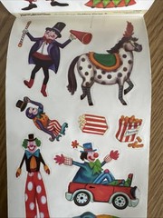 RHTF Paper Adventures Circus Sticker ROLL- Over 25 Sheets, Stickers