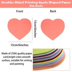 144 Pieces Heart Cutouts Paper Hearts 6 Inches Heart Shaped Cards Large Heart…