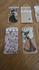 12 Special Antique women with bling Junk Journal Tags Handmade New