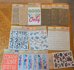 Lot Of 16 Crafter’s Square Rub On Transfers Numbers Alphabet Leafs Pumpkins Sea