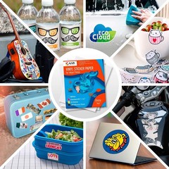 Glossy Waterproof Printable Vinyl Sticker Paper – 15 Sheets for Inkjet Printers