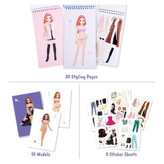 Sticker Dress up – Sticker Activity Book for Kids. Learn Girls Fashion Design…