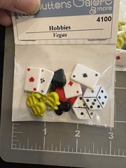 Buttons Galore Assorted Vegas HOBBIES Theme Buttons Set for Sewing & Crafts