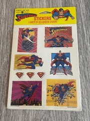 American Greetings SUPERMAN Stickers Vintage 1992 SEALED Forget Me Not 4 Sheets