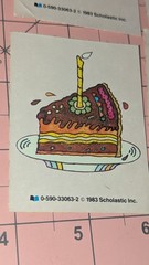 Vintage Scratch N Sniff Stickers Scholastic Chocolate Cake READ