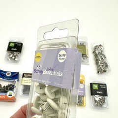 Mixed Lot of 600+ Scrapbooking Brads & Snaps Craft Embellishments Metal – NEW