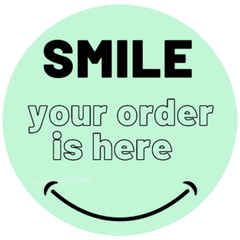 Smile Your Order Is Here labels | thank you stickers 15 colors to choose from