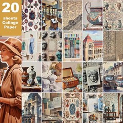 Auguro Scrapbooking Stickers 400 Pre-Cut Washi & 20 Scrapbook Museum