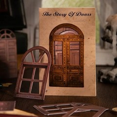 20pc Story of Doors Die-Cut Cardstock Scrapbooking Cards Planner Journaling DIY