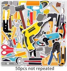 Fun & Colorful Waterproof Tool Stickers – 50 Unique Vinyl Decals for Everyone
