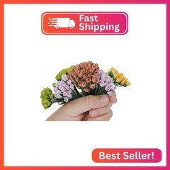 ChangThai Design Tiny ¼ Inch Diameter Brown Rosebud Paper Rose 50 Pieces Bunch o