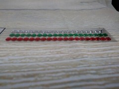 New! 3 Gemstone 6″ Strips Christmas Gems Stickers Red Silver Green 8mm Crafts