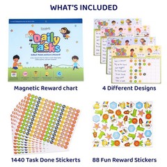 Potty Training & Reward Chart for Kids – 26 Toddler Charts & 1,528 Stickers –…