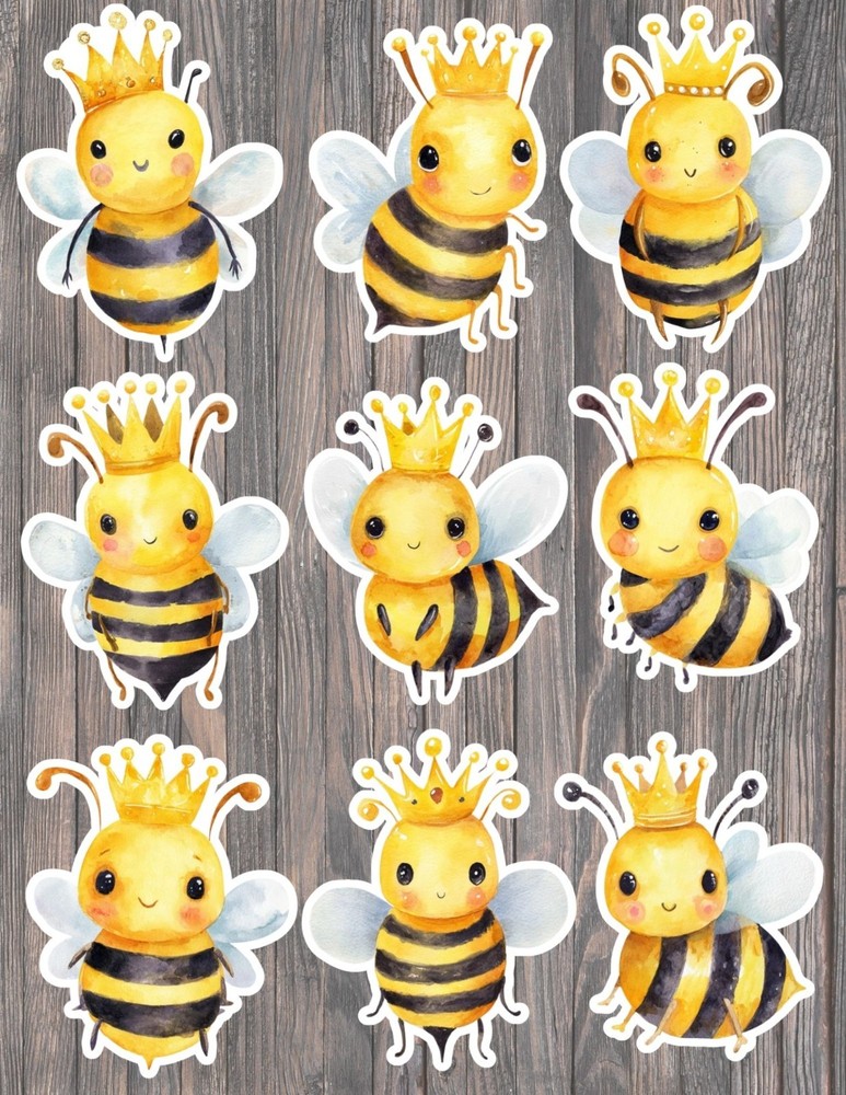 Queen Bee Die Cut Vinyl Stickers Scrapbooking Laptop Waterbottle
