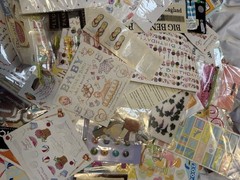 Recollections Mixed Lot Scrapbooking Embellishments Stickers Chipboard Die Cuts