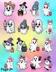 Halloween Ghost Sticker Set – 32 Piece