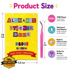 2100+ Pcs Scrapbook Letter Stickers Book, for Junk Journal, Scrapbooking, Jou…