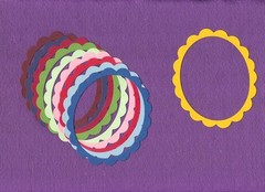 SCALLOP OVAL FRAME die cuts scrapbook cards
