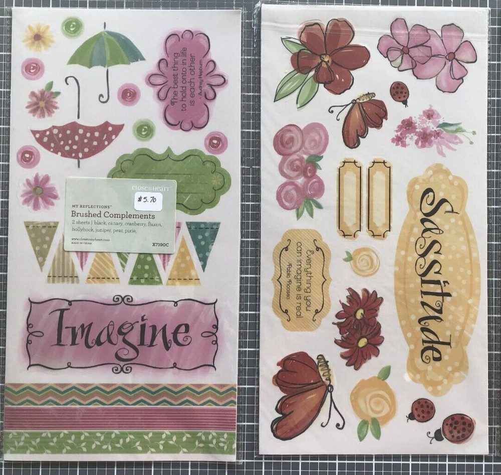 ❤️Close To My Heart/CTMH❤️BRUSHED VELLUM STICKER COMPLEMENTS❤️NLA | NIP