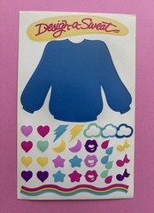 Vintage 80s Sandylion Design-A-Sweat Maxi Activity Sticker Sheet